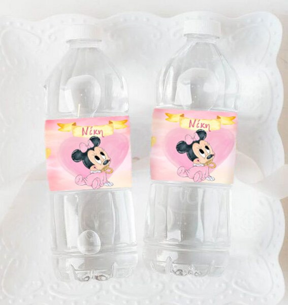 Ετικέτες για μπουκάλια νερού Baby Minnie (8 τεμ)
