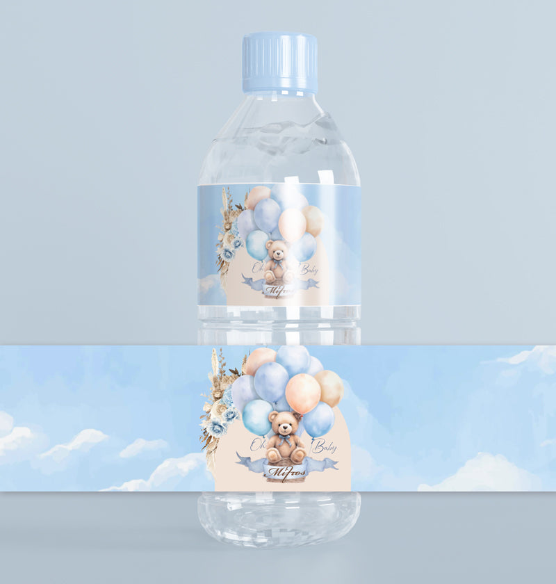 Ετικέτες για μπουκάλια νερού - Boho Αρκουδάκι (8 τεμ)