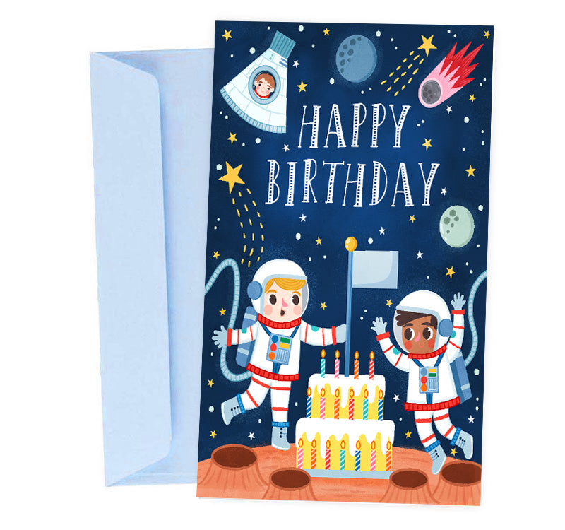 Ευχετήρια Κάρτα Γενεθλίων Αστροναύτες