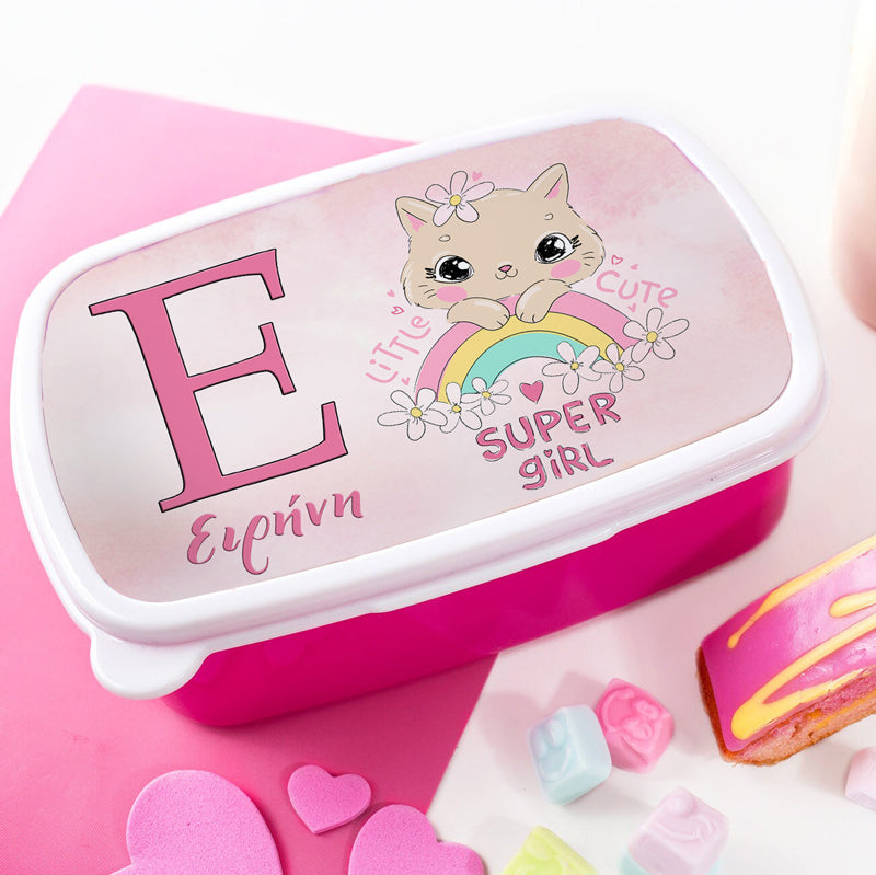 Παιδικό Φαγητοδοχείο Ουράνιο τόξο γατούλα