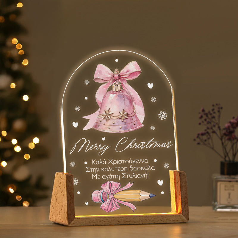 Φωτιστικό led για Δασκάλα - Merry Christmas