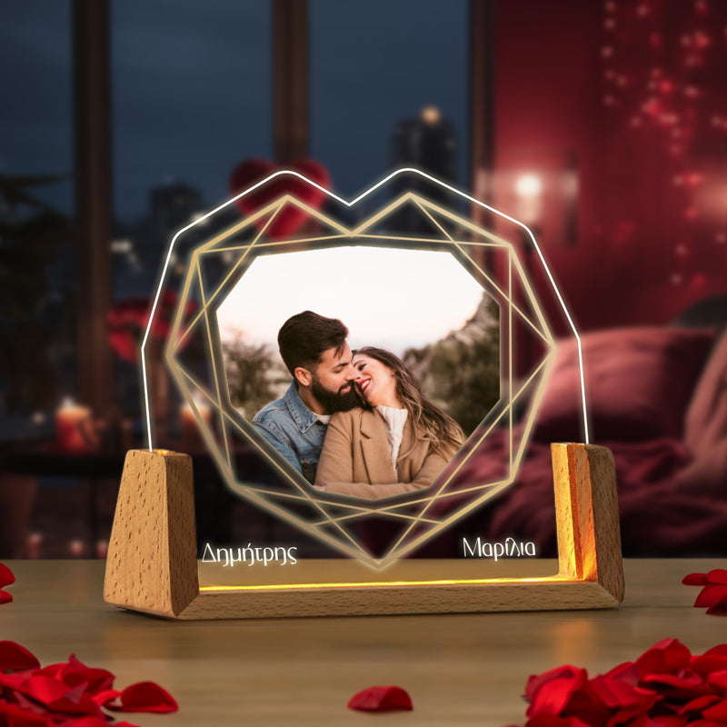 Φωτιστικό led με Φωτογραφία - Diamond Heart