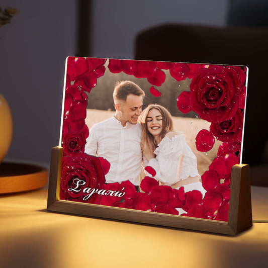 Φωτιστικό led με φωτογραφία -  Ροδοπέταλα