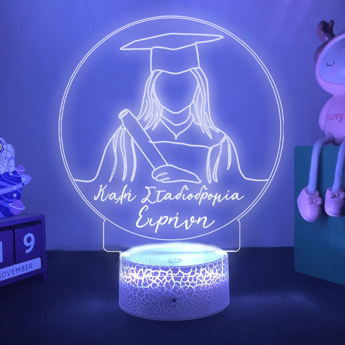 Φωτιστικό led με βάση - Αποφοίτηση για κορίτσι