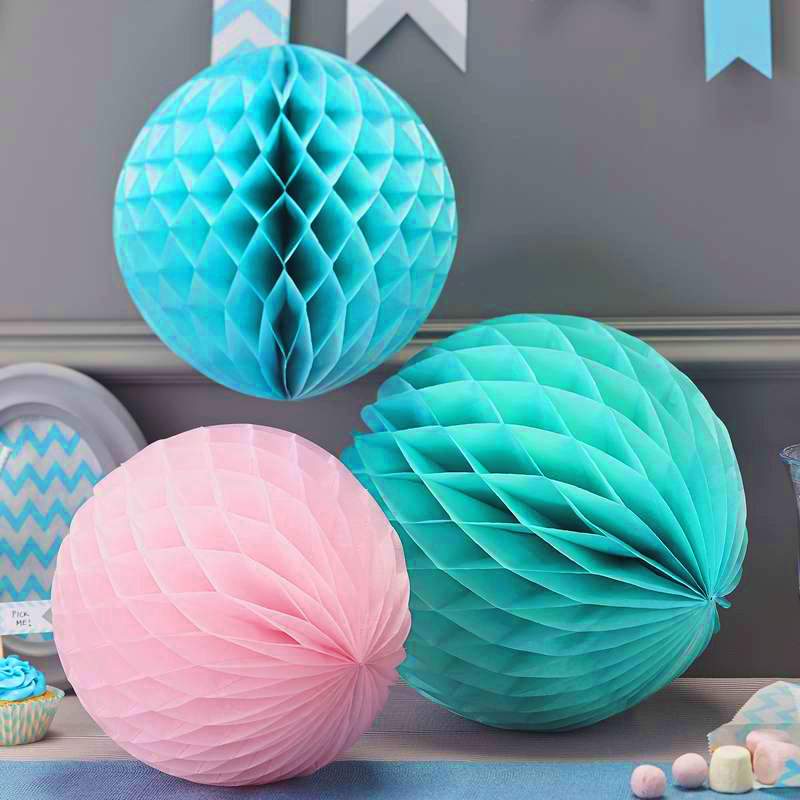 Γαλάζια χάρτινη διακοσμητική μπάλα