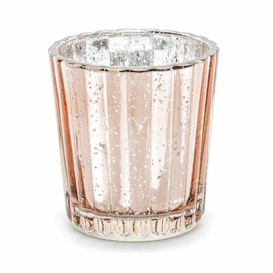 Γυάλινο Κηροπήγιο Rosegold ποτηράκι