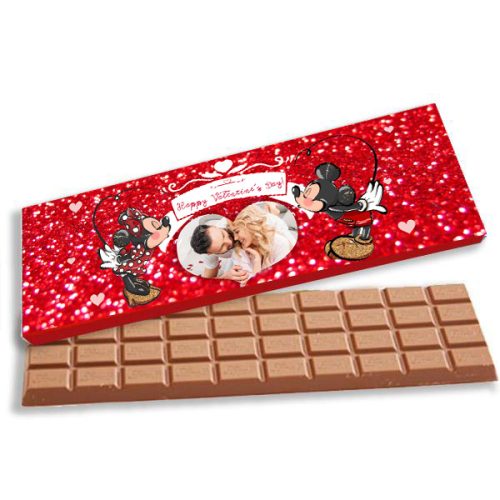 Γίγας σοκολάτα Βαλεντίνου με φωτογραφία "Mickey & Minnie"