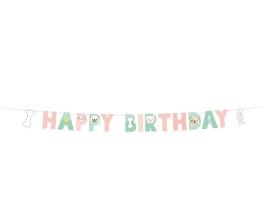 Γιρλάντα "Happy Birthday" Hello Pets