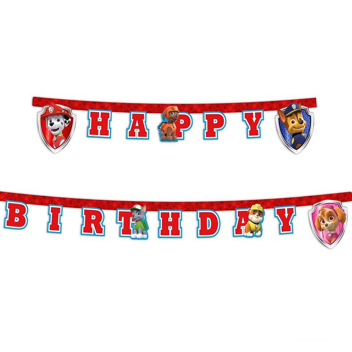 Γιρλάντα "Happy Birthday" Paw Patrol