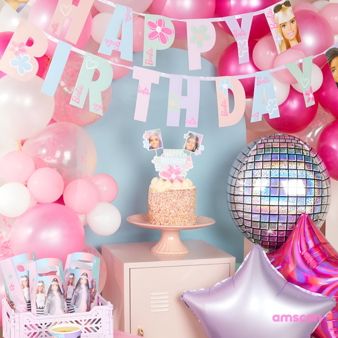 Γιρλάντα Γενεθλίων Barbie Sweet Life 180cm