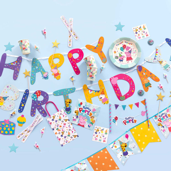 Γιρλάντα Γενεθλίων Πέππα το Γουρουνάκι