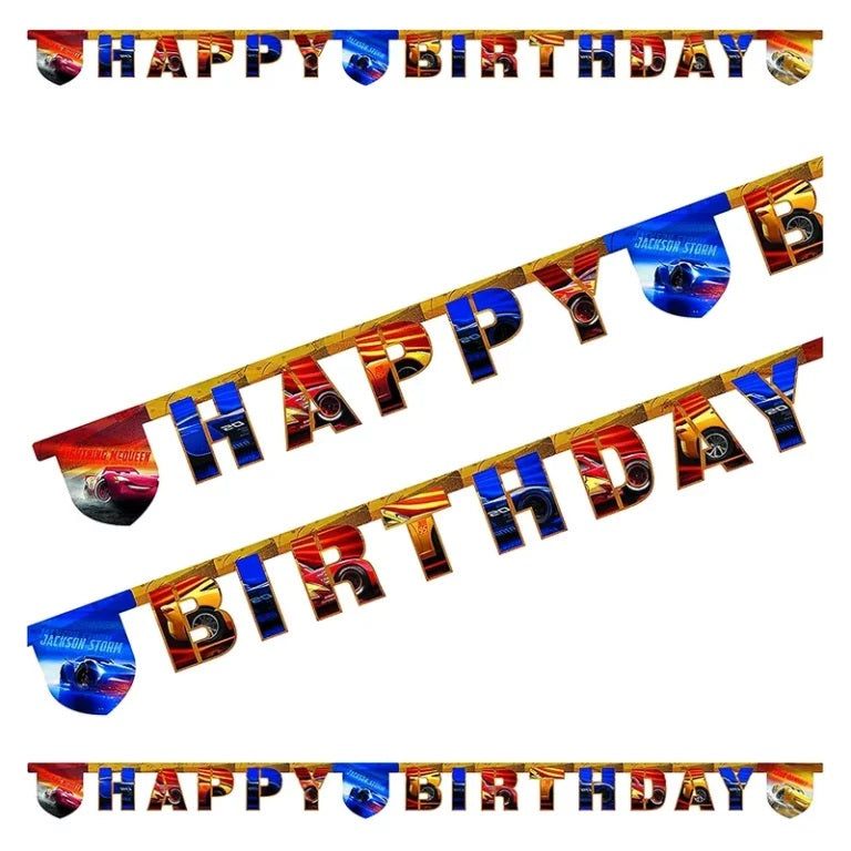 Γιρλάντα Happy Birthday Cars Legend of the Track 2m