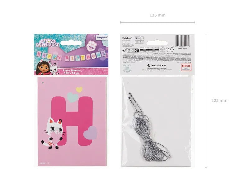 Γιρλάντα Happy Birthday Gabby's Dollhouse