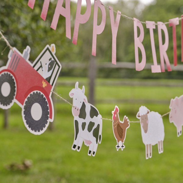 Γιρλάντα Happy Birthday Φάρμα
