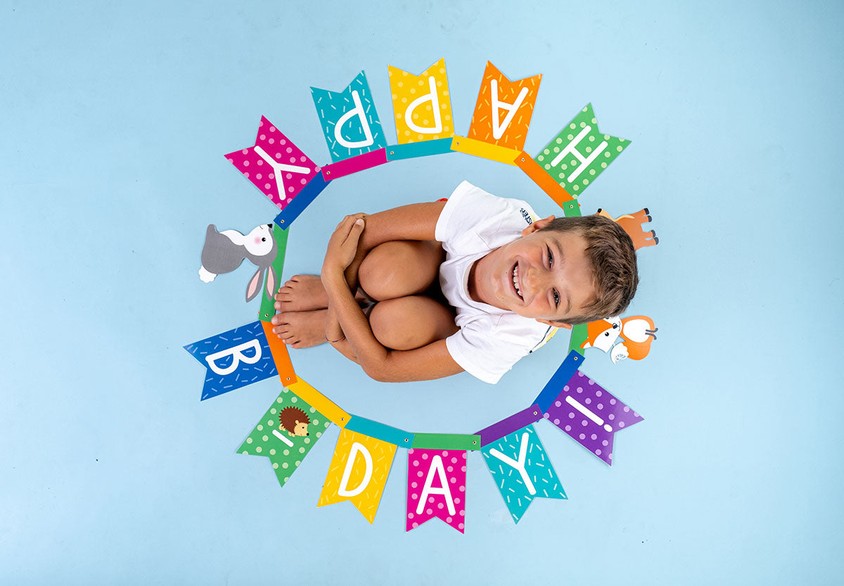 Γιρλάντα Happy Birthday Woodland 2m