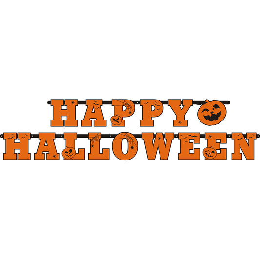 Γιρλάντα Happy Halloween πορτοκαλί 210cm