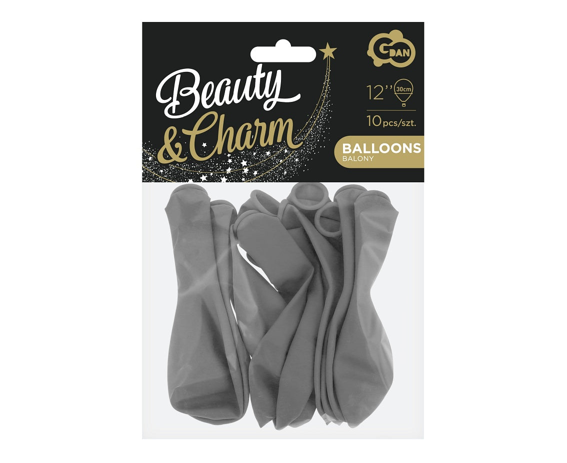 Γκρι Latex μπαλόνια (10 τεμ)