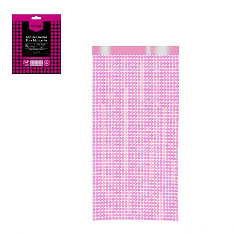 Ροζ Ιριδίζουσα Διακοσμητική Κουρτίνα