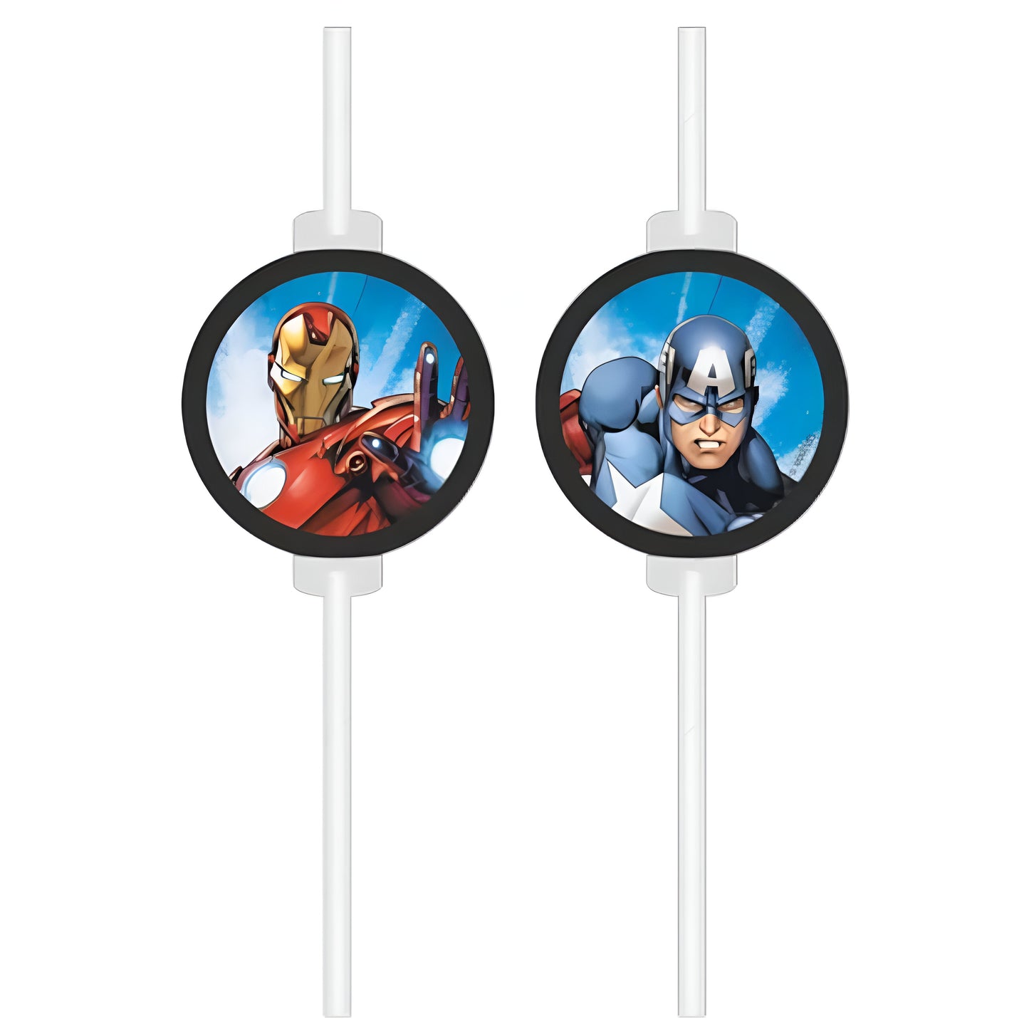 Καλαμάκια με φιγούρες - Avengers (4 τεμ)