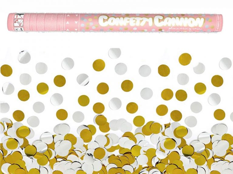 Κανονάκι Χρυσά και Ασημί μεταλλικά κομφετί