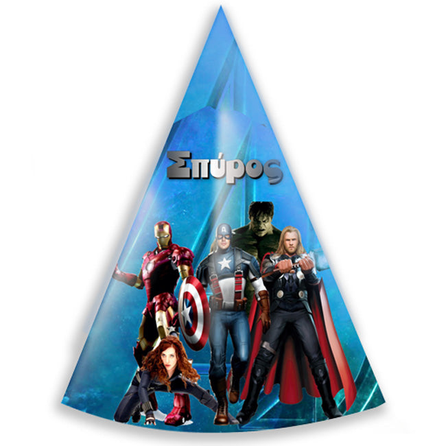 Καπελάκι πάρτυ Σούπερ ήρωες (4 τεμ)