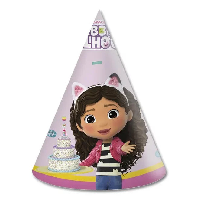 Καπελάκια πάρτυ Gabby's Dollhouse (6 τεμ)