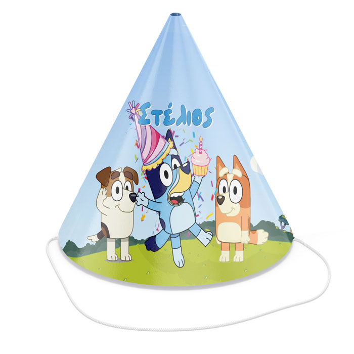 Καπελάκια πάρτυ Bluey(4 τεμ)