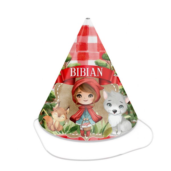 Καπελάκια πάρτυ Κοκκινοσκουφίτσα (4 τεμ)