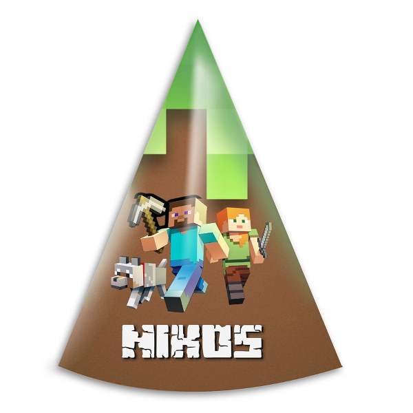 Καπελάκια πάρτυ Minecraft (4 τεμ)