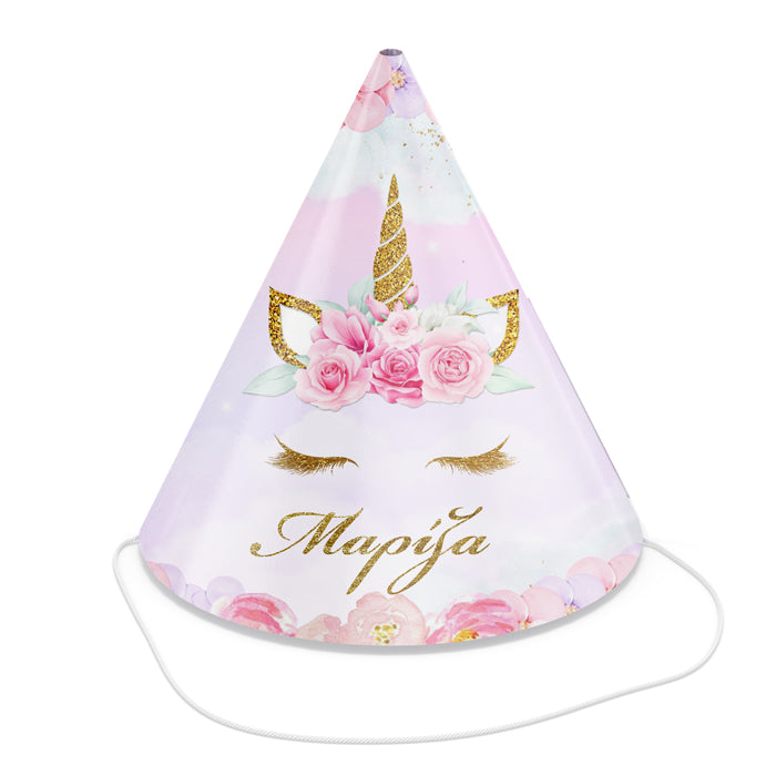 Καπελάκια πάρτυ Μονόκερος Φλοράλ (4 τεμ)