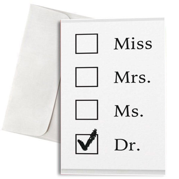 Κάρτα Αποφοίτησης για γιατρό "Dr"