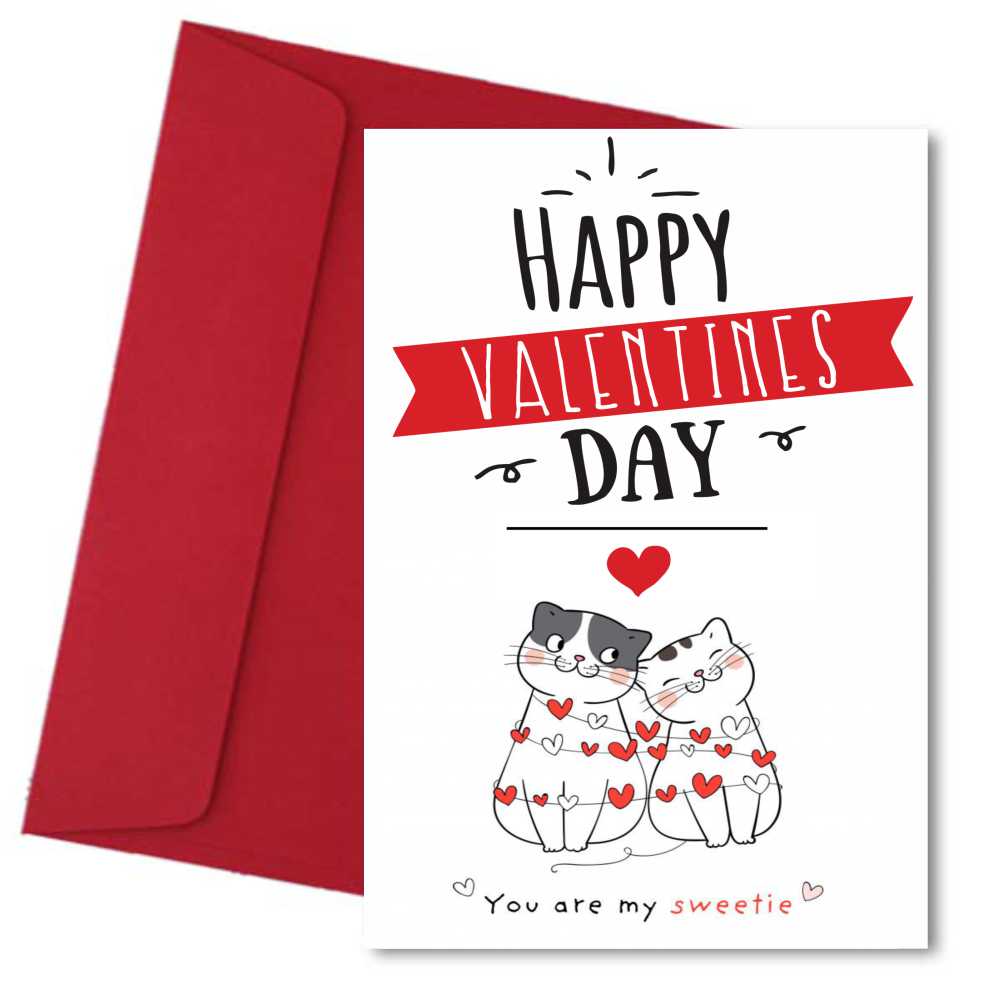 Κάρτα Βαλεντίνου - Ερωτευμένα Γατάκια