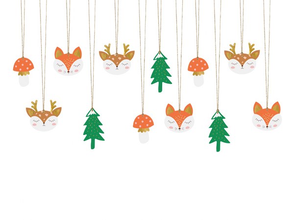 Καρτελάκια για Δώρα Ζώα Δάσους (12 τεμ)