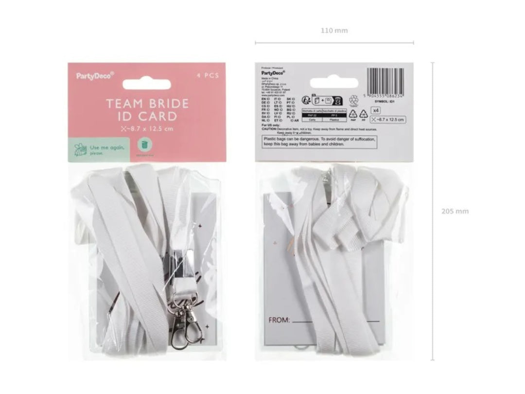 Καρτελάκια Team Bride (4τεμ.)