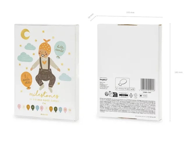 Κάρτες μπαλονάκια για φωτογραφίες μωρού κάθε μήνα