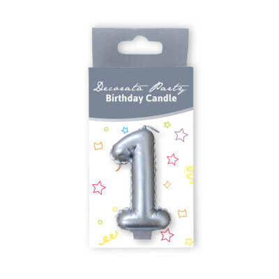 Κεράκι Ασημί Αριθμός 1