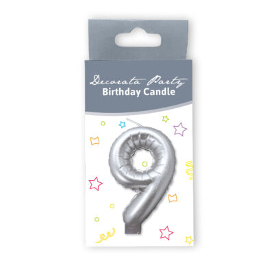 Κεράκι Ασημί Αριθμός 9