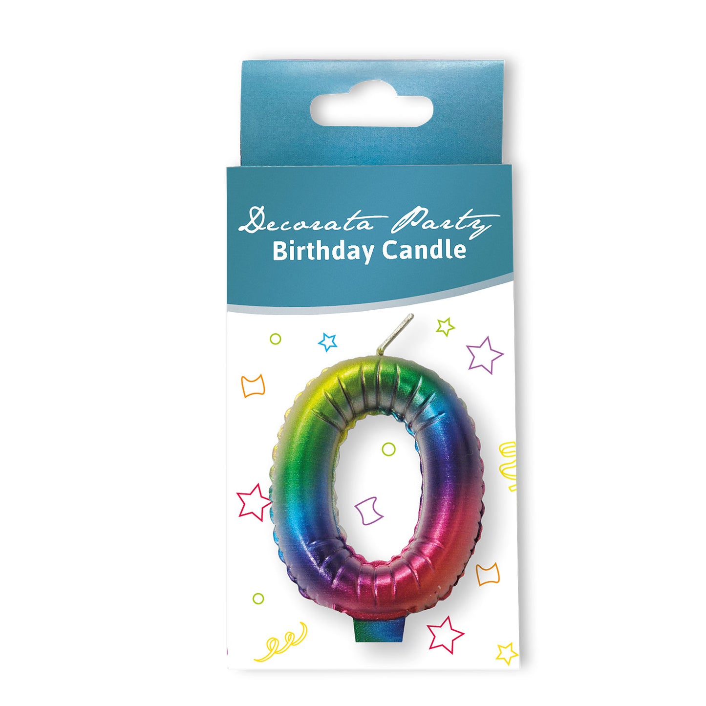 Κεράκι Rainbow Aριθμός 0