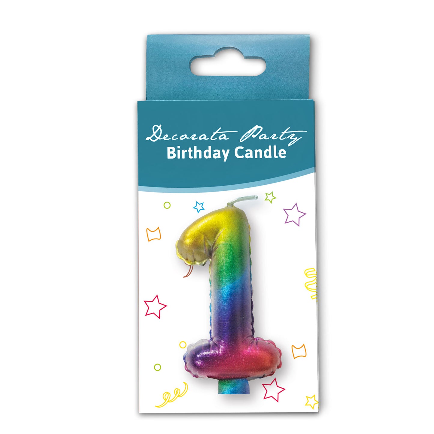 Κεράκι Rainbow Aριθμός 1