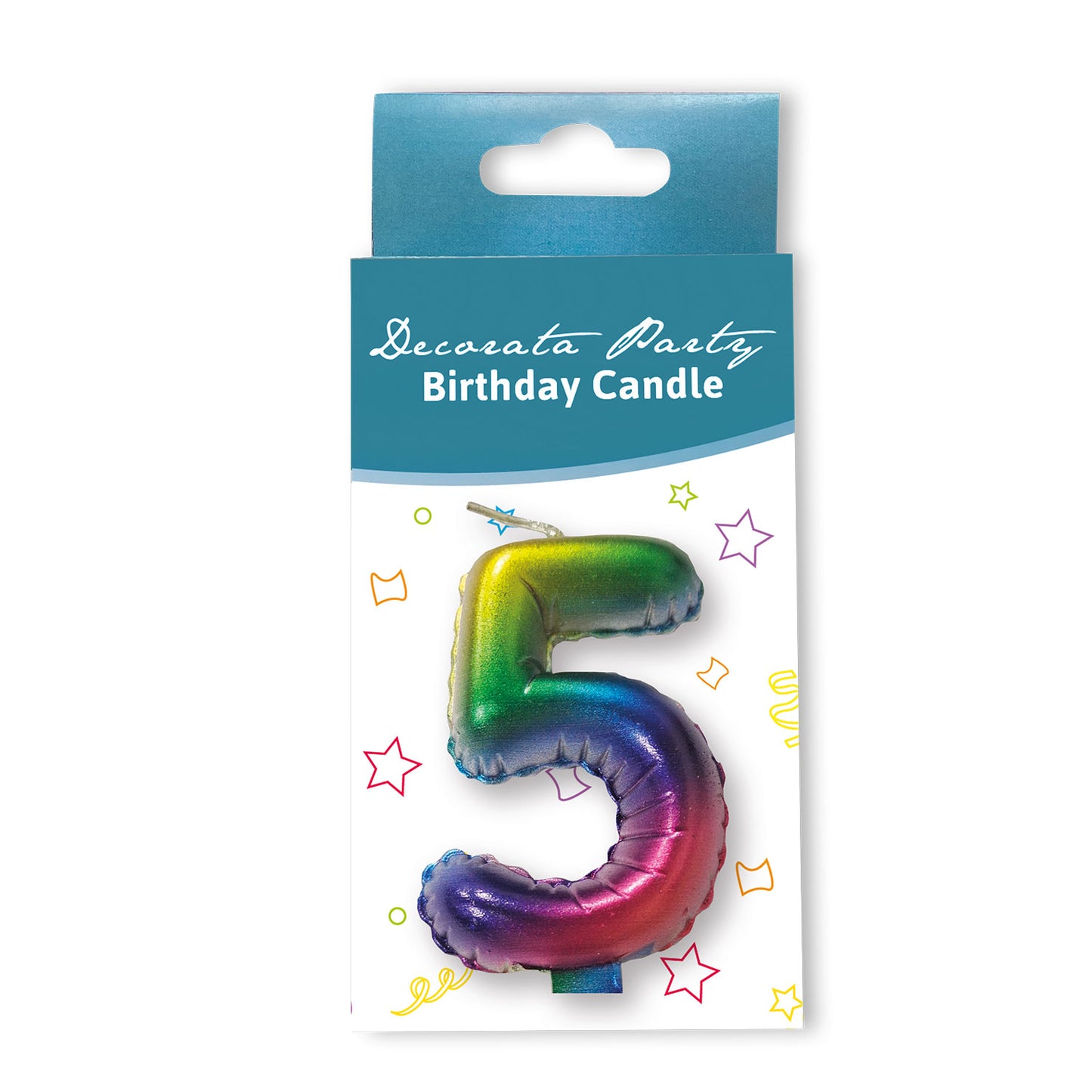 Κεράκι Rainbow Aριθμός 5