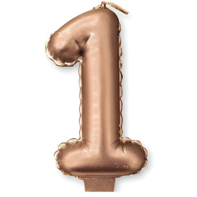 Κεράκι Rosegold Αριθμός 1