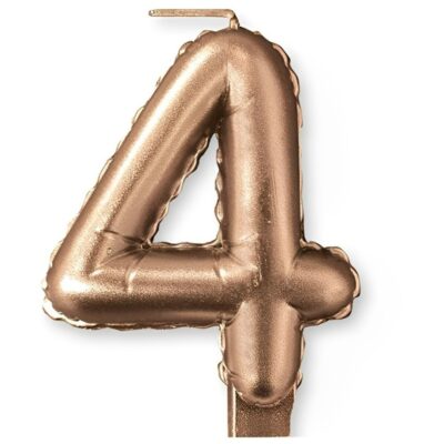 Κεράκι Rosegold Αριθμός 4