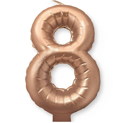 Κεράκι Rosegold Αριθμός 8