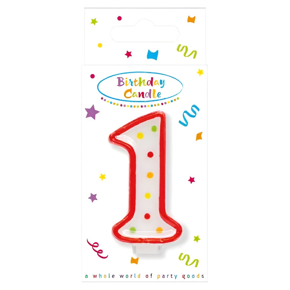 Κεράκι Τούρτας Aριθμός 1 πουά