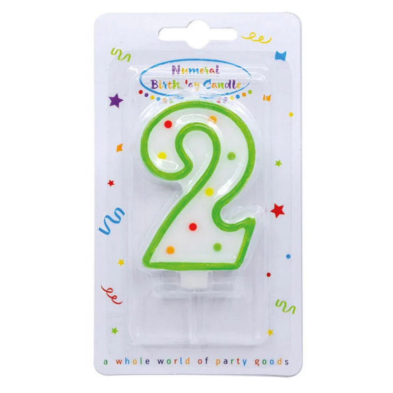 Κεράκι Τούρτας Aριθμός 2 πουά