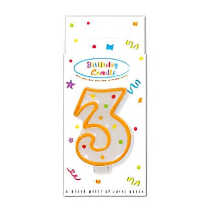 Κεράκι Τούρτας Aριθμός 3 πουά