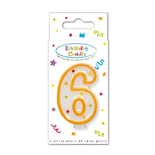 Κεράκι Τούρτας Aριθμός 6 πουά