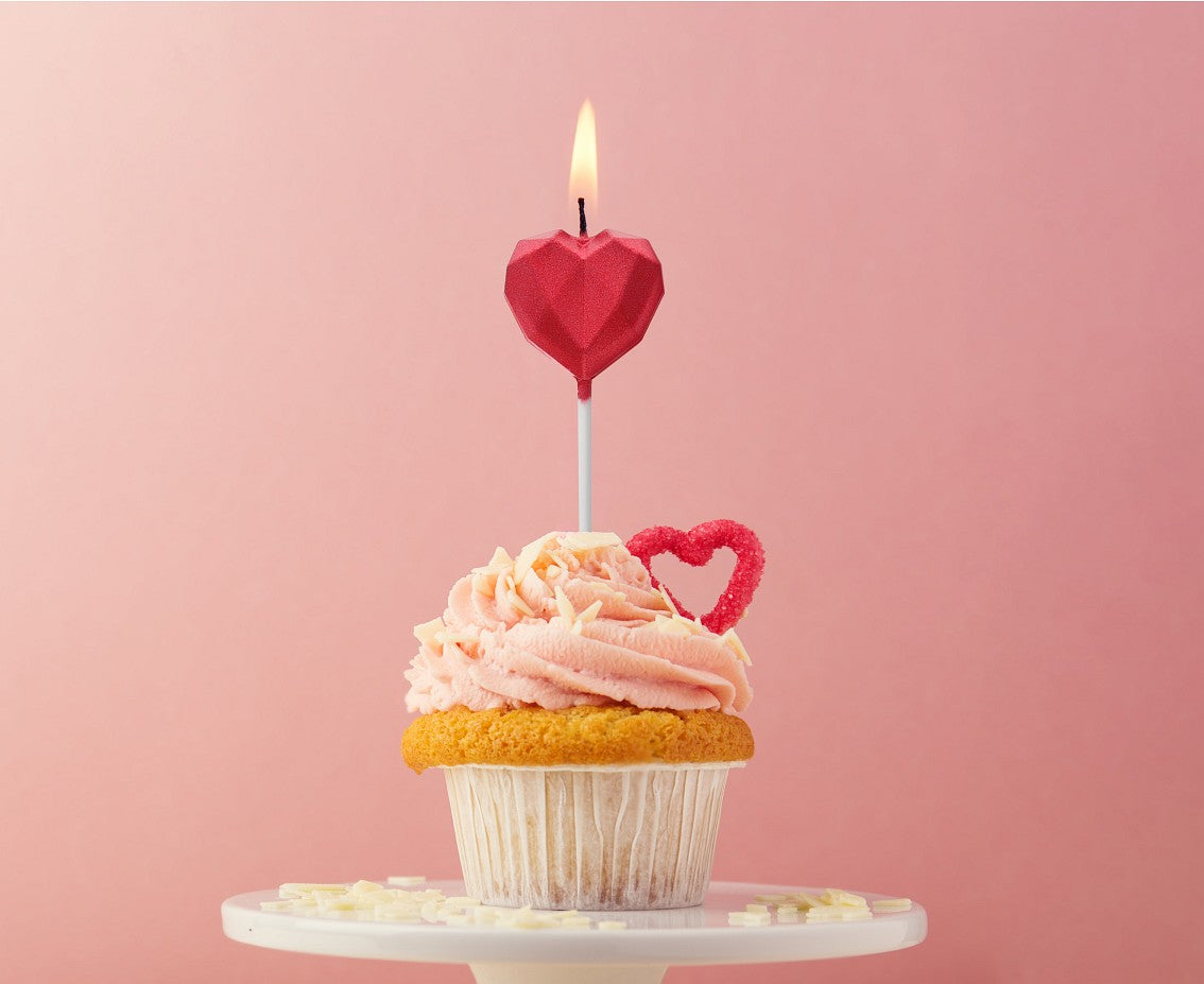 Κεράκι τούρτας Καρδιά - Διαμάντι