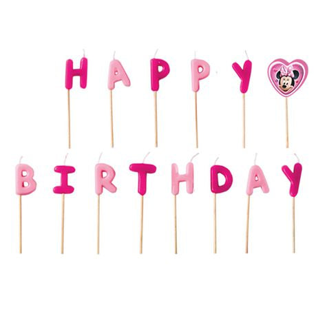 Κεράκια Happy Birthday - Minnie Mouse