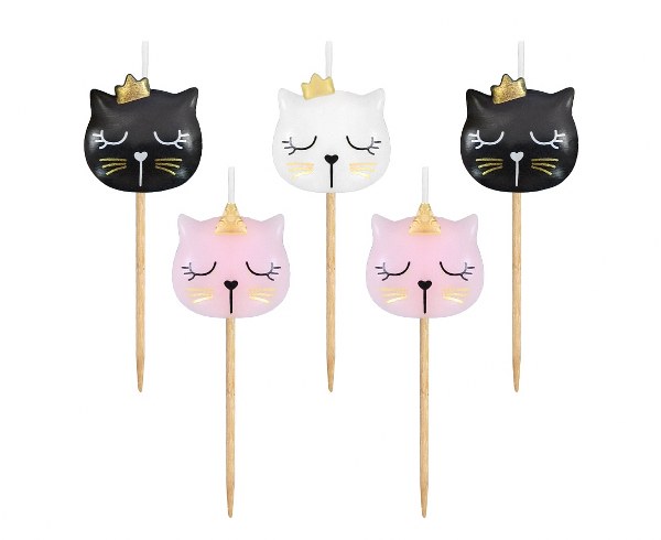 Κεράκια τούρτας Γατούλες (5 τεμ)